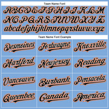 Charger l'image dans la galerie, Custom Light Blue Black-Orange Authentic Baseball Jersey