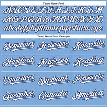 Загрузить изображение в средство просмотра галереи, Custom Light Blue White-Navy Authentic Baseball Jersey