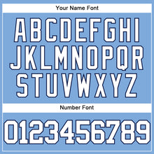 Загрузить изображение в средство просмотра галереи, Custom Light Blue White-Navy Authentic Baseball Jersey