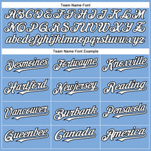 Загрузить изображение в средство просмотра галереи, Custom Light Blue White-Black Authentic Baseball Jersey