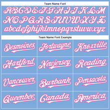 Charger l'image dans la galerie, Custom Light Blue White-Pink Authentic Baseball Jersey