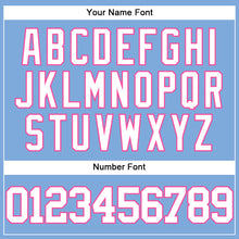 Charger l'image dans la galerie, Custom Light Blue White-Pink Authentic Baseball Jersey