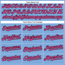 Laden Sie das Bild in den Galerie-Viewer, Custom Light Blue Pink-Black Authentic Baseball Jersey