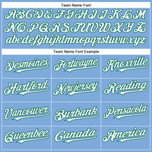 Charger l'image dans la galerie, Custom Light Blue White-Kelly Green Authentic Baseball Jersey