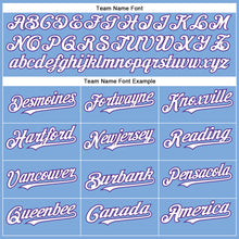 Charger l'image dans la galerie, Custom Light Blue White-Purple Authentic Baseball Jersey