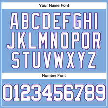 Charger l'image dans la galerie, Custom Light Blue White-Purple Authentic Baseball Jersey