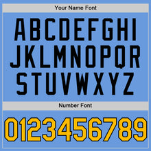 Charger l'image dans la galerie, Custom Light Blue Gold-Black Authentic Throwback Baseball Jersey