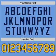 Charger l'image dans la galerie, Custom Light Blue Gold-Navy Authentic Throwback Baseball Jersey