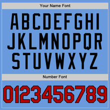 Charger l'image dans la galerie, Custom Light Blue Red-Black Authentic Throwback Baseball Jersey