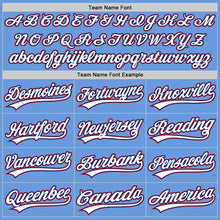 Charger l'image dans la galerie, Custom Light Blue Royal-Red Authentic Throwback Baseball Jersey