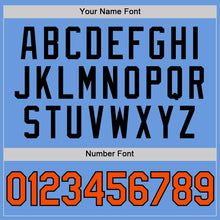 Charger l'image dans la galerie, Custom Light Blue Orange-Black Authentic Throwback Baseball Jersey