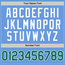 Charger l'image dans la galerie, Custom Light Blue Kelly Green-White Authentic Throwback Baseball Jersey