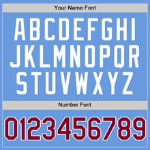 Charger l'image dans la galerie, Custom Light Blue Maroon-White Authentic Throwback Baseball Jersey