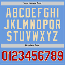 Charger l'image dans la galerie, Custom Light Blue Red-Cream Authentic Throwback Baseball Jersey