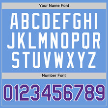 Charger l'image dans la galerie, Custom Light Blue Purple-White Authentic Throwback Baseball Jersey