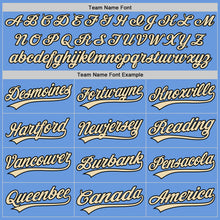 Charger l'image dans la galerie, Custom Light Blue Black-Cream Authentic Throwback Baseball Jersey