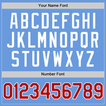 Charger l'image dans la galerie, Custom Light Blue Red-White Authentic Throwback Baseball Jersey