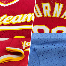 Charger l'image dans la galerie, Custom Light Blue Orange-Purple Authentic Throwback Baseball Jersey