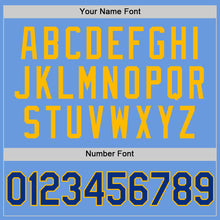 Charger l'image dans la galerie, Custom Light Blue Royal-Gold Authentic Throwback Baseball Jersey