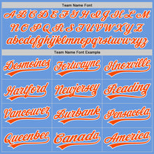 Charger l'image dans la galerie, Custom Light Blue Orange-White Authentic Throwback Baseball Jersey