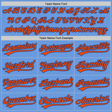 Charger l'image dans la galerie, Custom Light Blue Orange-Royal Authentic Throwback Baseball Jersey