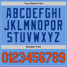 Charger l'image dans la galerie, Custom Light Blue Orange-Royal Authentic Throwback Baseball Jersey