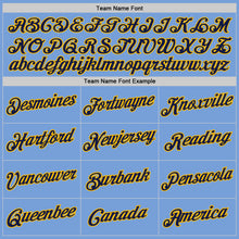 Загрузить изображение в средство просмотра галереи, Custom Light Blue Navy-Gold Authentic Throwback Basketball Jersey