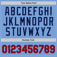 Загрузить изображение в средство просмотра галереи, Custom Light Blue Red-Navy Authentic Throwback Basketball Jersey