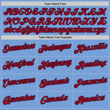 Загрузить изображение в средство просмотра галереи, Custom Light Blue Red-Navy Authentic Throwback Basketball Jersey