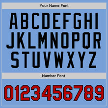 Загрузить изображение в средство просмотра галереи, Custom Light Blue Red-Black Authentic Throwback Basketball Jersey