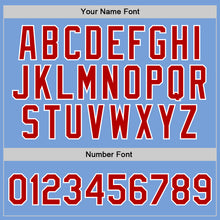 Загрузить изображение в средство просмотра галереи, Custom Light Blue Red-White Authentic Throwback Basketball Jersey