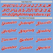 Загрузить изображение в средство просмотра галереи, Custom Light Blue Red-White Authentic Throwback Basketball Jersey