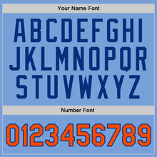 Загрузить изображение в средство просмотра галереи, Custom Light Blue Orange-Royal Authentic Throwback Basketball Jersey