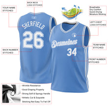 Загрузить изображение в средство просмотра галереи, Custom Light Blue White-Light Blue Authentic Throwback Basketball Jersey