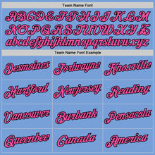 Загрузить изображение в средство просмотра галереи, Custom Light Blue Pink-Black Authentic Throwback Basketball Jersey