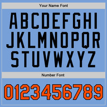 Загрузить изображение в средство просмотра галереи, Custom Light Blue Orange-Black Authentic Throwback Basketball Jersey