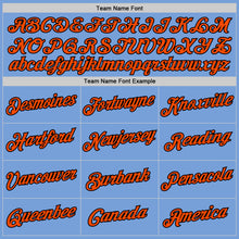 Загрузить изображение в средство просмотра галереи, Custom Light Blue Orange-Black Authentic Throwback Basketball Jersey