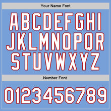 Загрузить изображение в средство просмотра галереи, Custom Light Blue White-Red Authentic Throwback Basketball Jersey