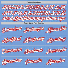 Загрузить изображение в средство просмотра галереи, Custom Light Blue White-Red Authentic Throwback Basketball Jersey