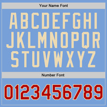 Load image into Gallery viewer, Custom Light Blue Red-Cream Authentic Throwback Basketball Jersey