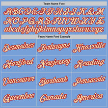 Load image into Gallery viewer, Custom Light Blue Red-Cream Authentic Throwback Basketball Jersey