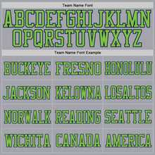 Загрузить изображение в средство просмотра галереи, Custom Light Gray Neon Green-Navy Mesh Authentic Football Jersey