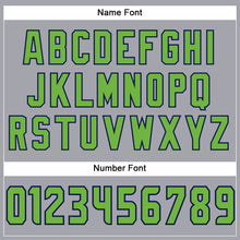 Загрузить изображение в средство просмотра галереи, Custom Light Gray Neon Green-Navy Mesh Authentic Football Jersey