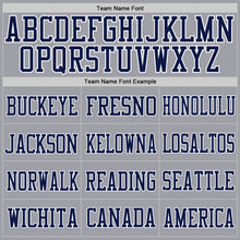Charger l'image dans la galerie, Custom Light Gray Navy-White Mesh Authentic Football Jersey