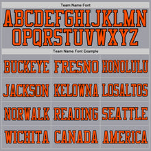 Загрузить изображение в средство просмотра галереи, Custom Light Gray Orange-Black Mesh Authentic Football Jersey