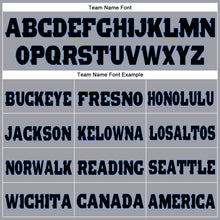 Charger l'image dans la galerie, Custom Light Gray Black-Powder Blue Mesh Authentic Football Jersey