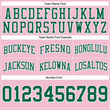 Load image into Gallery viewer, Custom Light Pink Kelly Green-White Authentic Throwback Basketball Shorts