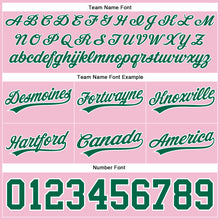 Laden Sie das Bild in den Galerie-Viewer, Custom Light Pink Kelly Green-White Authentic Throwback Basketball Shorts