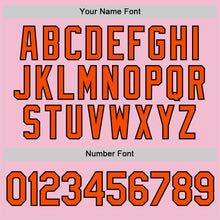 Загрузить изображение в средство просмотра галереи, Custom Light Pink Orange-Black Authentic Throwback Baseball Jersey