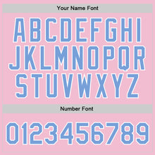 Загрузить изображение в средство просмотра галереи, Custom Light Pink Light Blue-White Authentic Throwback Basketball Jersey